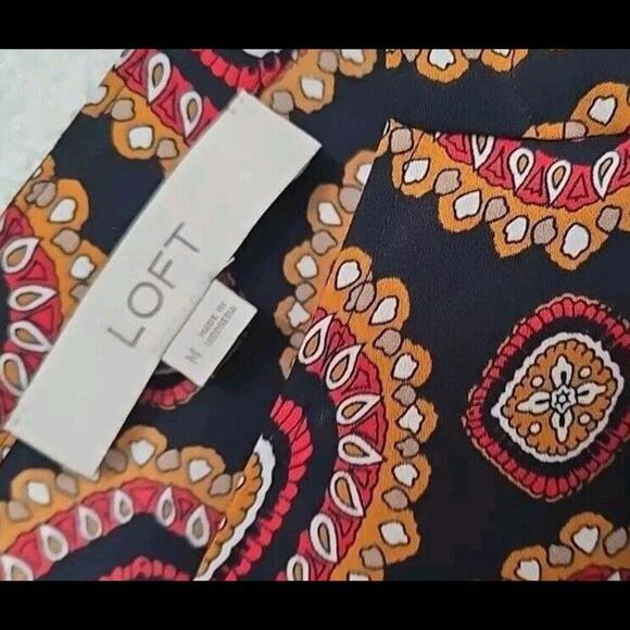 LOFT Top Women's Size M Long Sleeve Keyhole Cutout Back Blouse - Picture 2 of 4